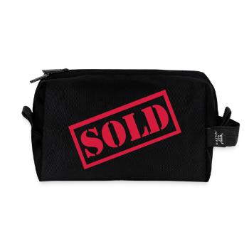 Sold - vergeben - Recycelte Kulturtasche - Schwarz - Vorne