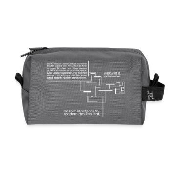 Mies van der Rohe - Landhaus Architekt Geschenk - Recycelte Kulturtasche - Anthrazit - Vorne