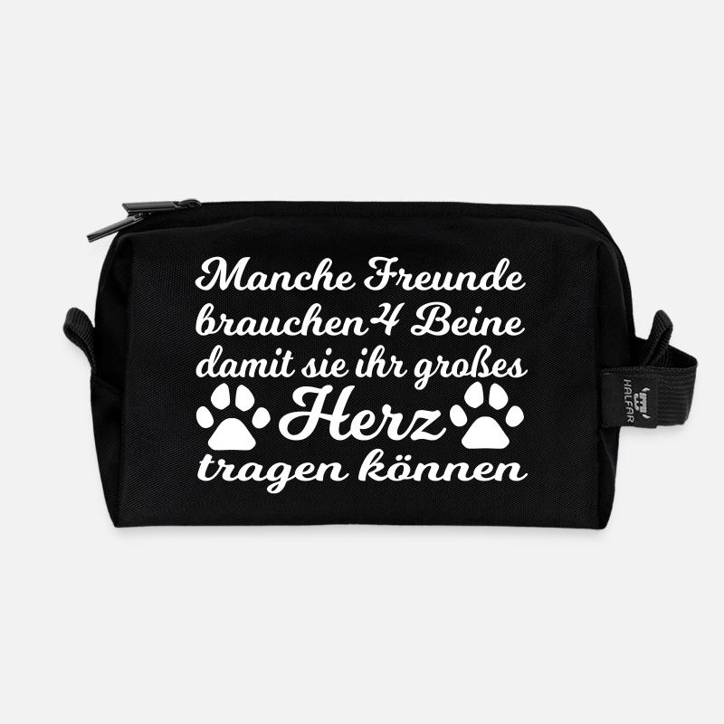 4 Beine 1 Herz - Recycelte Kulturtasche - Schwarz