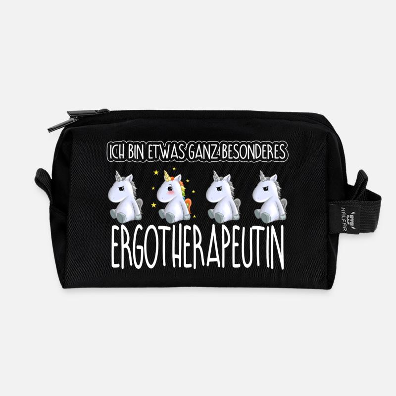 ERGOTHERAPEUTIN - Toll - Recycelte Kulturtasche - Schwarz