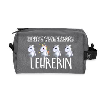 LEHRERIN - Toll - Recycelte Kulturtasche - Anthrazit - Vorne