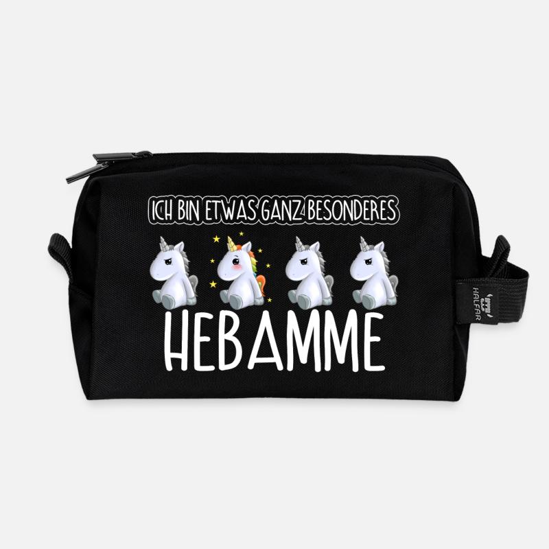 HEBAMME - Toll - Recycelte Kulturtasche - Schwarz