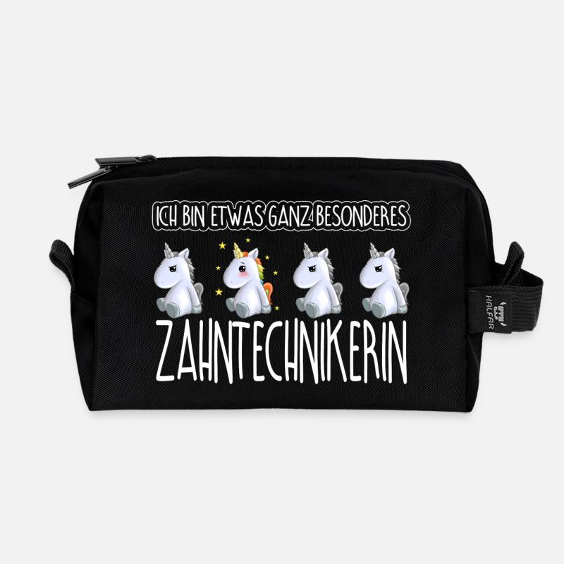ZAHNTECHNIKERIN - Toll - Recycelte Kulturtasche - Schwarz