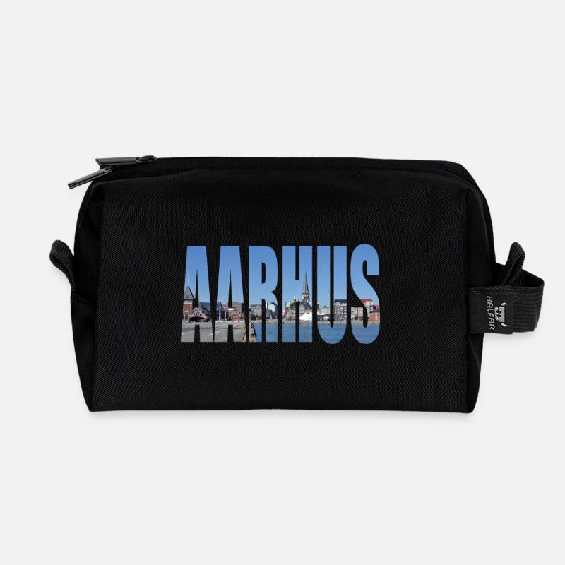 AARHUS - Recycelte Kulturtasche - Schwarz