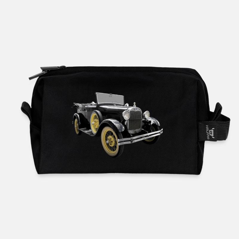 Oldtimer - Trousse de toilette en tissu recyclé - noir