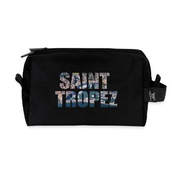 FRANKREICH SAINT TROPEZ - Recycelte Kulturtasche - Schwarz - Vorne