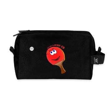 tennis de table - Trousse de toilette en tissu recyclé - noir - Devant