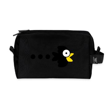 Corbeau anime - Recycelte Kulturtasche - Schwarz - Vorne