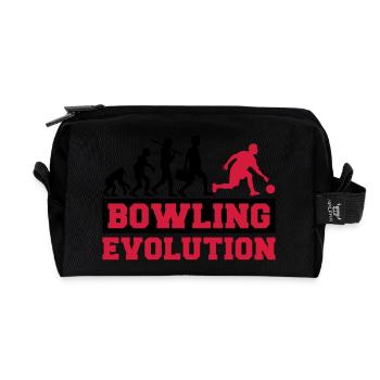 Bowling Evolution - Recycelte Kulturtasche - Schwarz - Vorne