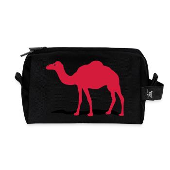 chameau - Trousse de toilette en tissu recyclé - noir - Devant