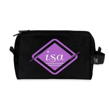 Isa - Recycled Toiletry Zip Bag - black - Front