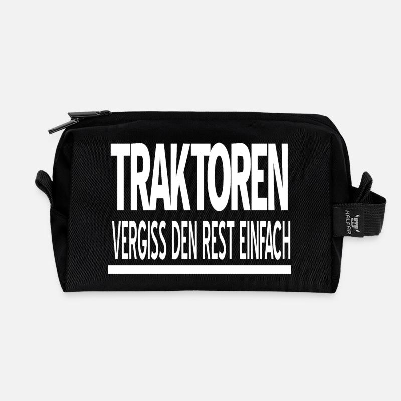 Traktoren - Recycelte Kulturtasche - Schwarz