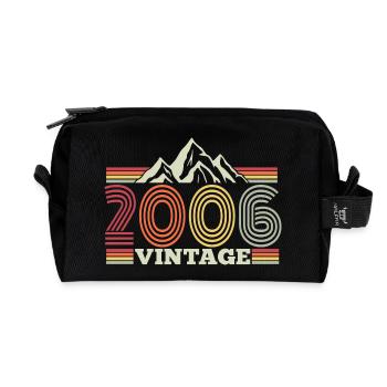 18. Geburtstag Vintage Berge Wandern - Recycelte Kulturtasche - Schwarz - Vorne