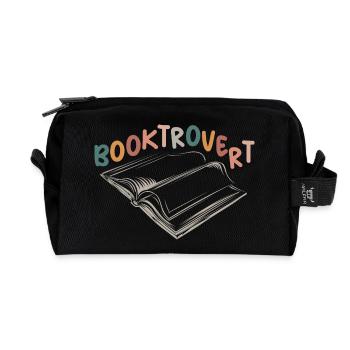 Booktrovert livre amour rétro livres lecture vintage - Trousse de toilette en tissu recyclé - noir - Devant