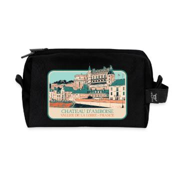 Château d'Amboise, Loire Valley - Recycled Toiletry Zip Bag - black - Front