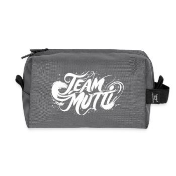 Team Mutti! - Recycelte Kulturtasche - Anthrazit - Vorne