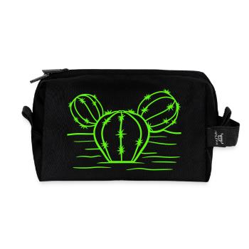 Cactus Spines Desert Cacti Cool Cacti - Recycled Toiletry Zip Bag - black - Front