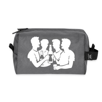 Fête des étudiants - Trousse de toilette en tissu recyclé - anthracite - Devant