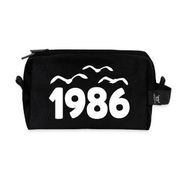 1986 Année Anniversaire Millésime 1986 - Trousse de toilette en tissu recyclé - noir - Devant