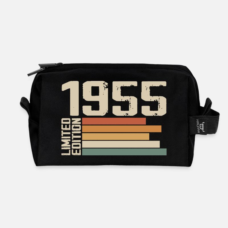 1955 Vintage - Retro 1955 Geburtstagsgeschenk 1955 - Recycelte Kulturtasche - Schwarz
