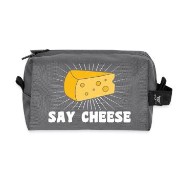 Dites fromage - Trousse de toilette en tissu recyclé - anthracite - Devant