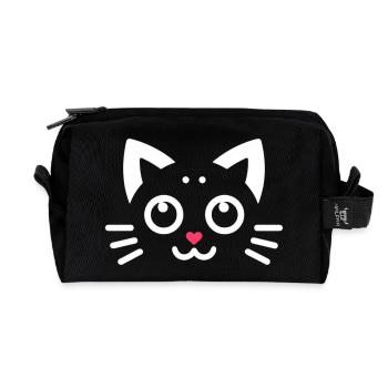 Kawaii Kittens, Pets - Recycled Toiletry Zip Bag - black - Front