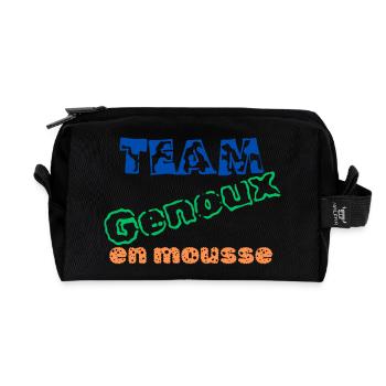 Team Schaumstoff Knie - Recycelte Kulturtasche - Schwarz - Vorne