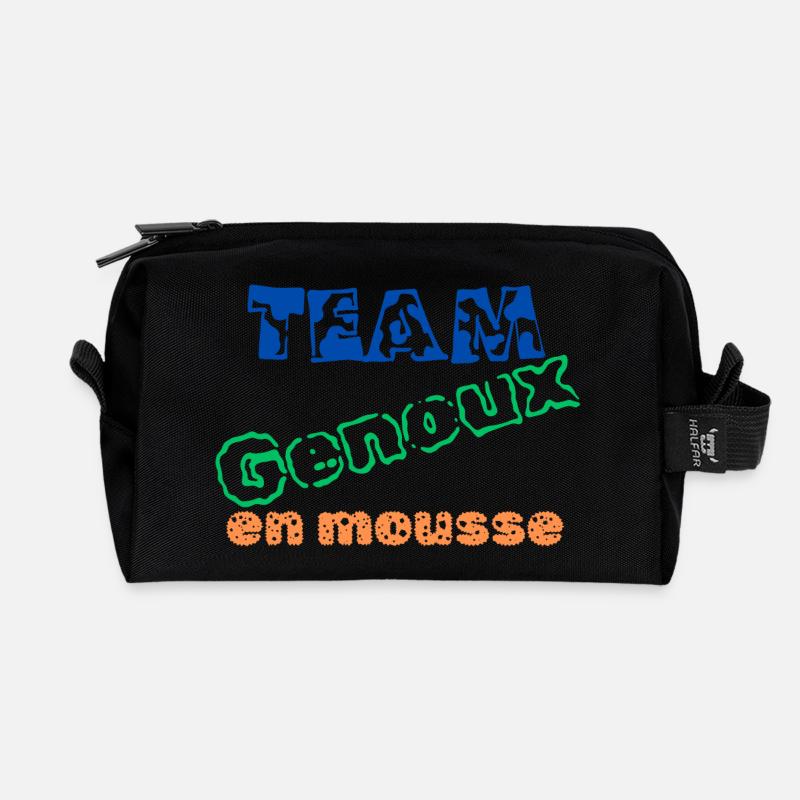 Team Foam Knees - Recycled Toiletry Zip Bag - black