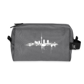 Berlin Skyline Minimalistisch - Recycelte Kulturtasche - Anthrazit - Vorne
