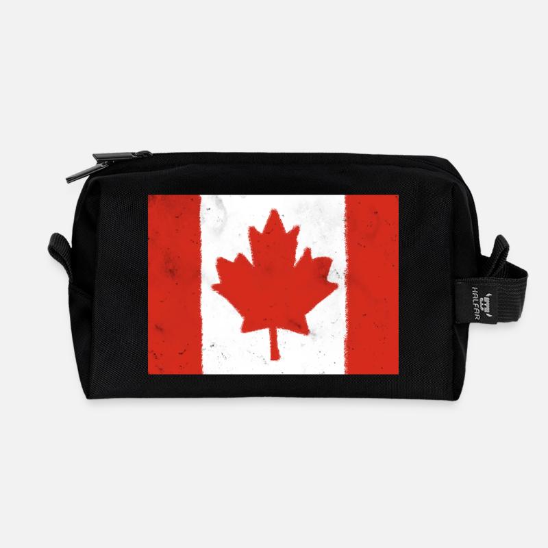 Flagge von Kanada - Recycelte Kulturtasche - Schwarz