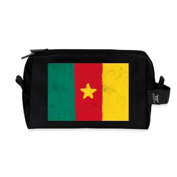 Drapeau du Cameroun - Trousse de toilette en tissu recyclé - noir - Devant