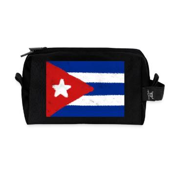 Drapeau de Cuba - Trousse de toilette en tissu recyclé - noir - Devant