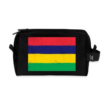 Flag of Mauritius - Recycled Toiletry Zip Bag - black - Front