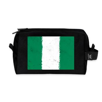Drapeau du Nigeria - Trousse de toilette en tissu recyclé - noir - Devant
