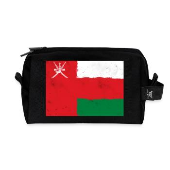 Flagge von Oman - Recycelte Kulturtasche - Schwarz - Vorne