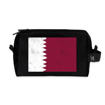 Flagge von Katar - Recycelte Kulturtasche - Schwarz - Vorne