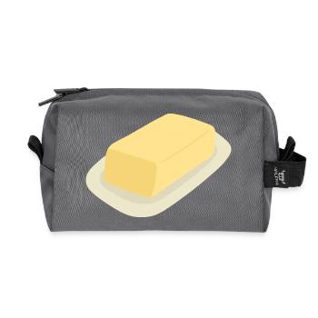 bâton de beurre - Trousse de toilette en tissu recyclé - anthracite - Devant