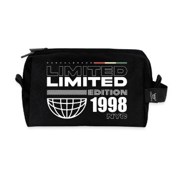 Cadeau d’anniversaire 1998 - Millésime 1998, 27ème naissance - Trousse de toilette en tissu recyclé - noir - Devant