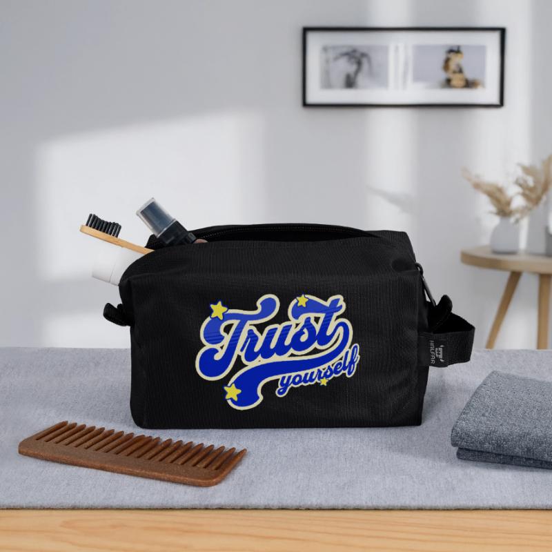 Self-Confidence Starry Script Recycled Toiletry Zip Bag