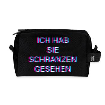 Hardtekk Tekk - Trousse de toilette en tissu recyclé - noir - Devant