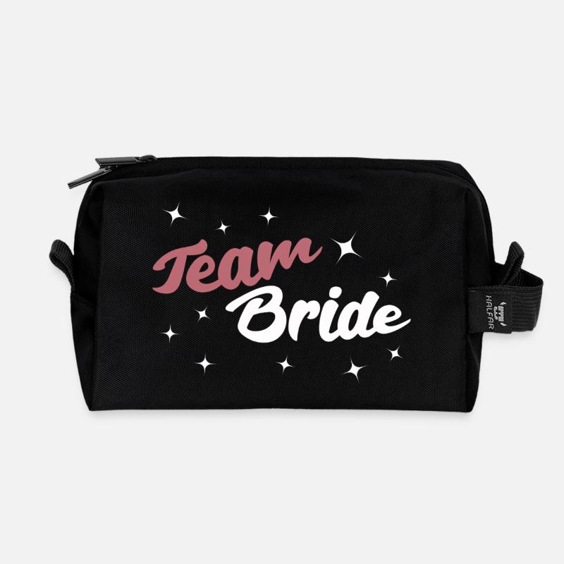 Team Bride - Recycelte Kulturtasche - Schwarz