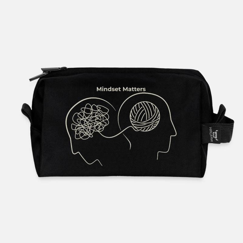 Mindset Matters: Gedankenknoten - Recycelte Kulturtasche - Schwarz