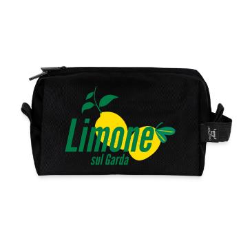 Chemise stylée à motif citron « Limone sul Garda » - Trousse de toilette en tissu recyclé - noir - Devant