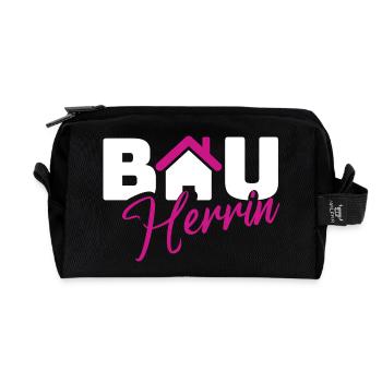 Bauherrin Stil Logo - Recycelte Kulturtasche - Schwarz - Vorne