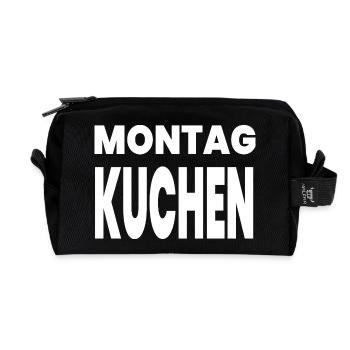 Kuchen - Recycelte Kulturtasche - Schwarz - Vorne