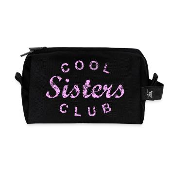 Cool Sisters Club Schwester Geschenk - Recycelte Kulturtasche - Schwarz - Vorne