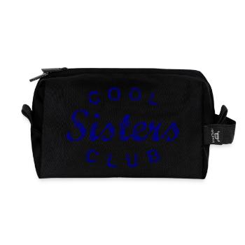 Cool Sisters Club Schwester Geschenk - Recycelte Kulturtasche - Schwarz - Vorne