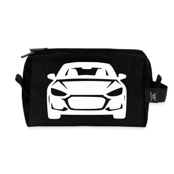 Frontlinien Silhouette Auto - Recycelte Kulturtasche - Schwarz - Vorne