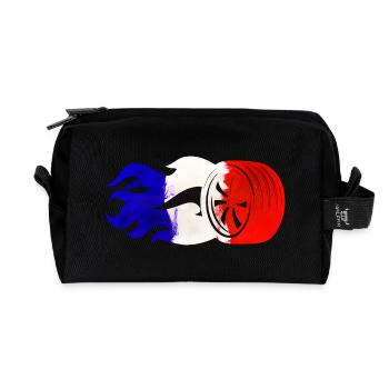 France Motorsport Flag - Recycled Toiletry Zip Bag - black - Front