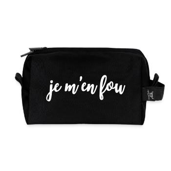 Je m'en fou - Recycelte Kulturtasche - Schwarz - Vorne